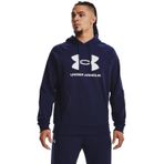 Under Armour Erkek Rakip Polar Logolu Kapüşonlu Svetşört, (410) Gece Mavisi / / Beyaz, XL
