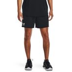 Under Armour Erkek Rival Terry 6" Şort, (001) Siyah / / Oniks Beyaz, M