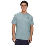Under Armour Erkek Sportstyle Sol Göğüs Kısa Kollu Tişört, (323) Serpantin / / Jasper Mavisi, L