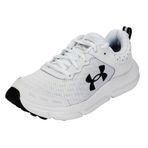 Under Armour Erkek UA Charged Assert 10 Koşu Ayakkabısı, White/Black/Black, 47 EU