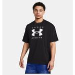 Under Armour Erkek Ua Heavyweight Oversized Branded Kısa Kollu Tişört 1389146-001 - Siyah-001