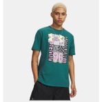 Under Armour Erkek Ua Logo Kolej Kısa Kollu T-Shirt 6009244-338 - Yeşil-338