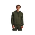 Under Armour Erkek UA Rival Fleece Hoodie Sweatshirt Uzun Kol, Marine OD Green / / White, M