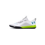 UNDER ARMOUR Erkek UA Shadow Turf 2.0 Spor Ayakkabı, White/Black/Capri, 42 EU