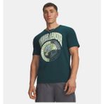 Under Armour Erkek Ua Varsity Crest Kısa Kollu T-Shirt 6009249-919 - Yeşil