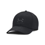 Under Armour Erkekler Markalı Kilitleme Ayarlanabilir Şapka, (002) Siyah / / Siyah, Tek Beden