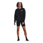 Under Armour Essential Flc OS Crew Kadın Sweatshirt, Black / / White, L
