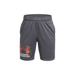 Under Armour Gri Erkek Çocuk Baskılı Şort 1383333-709-UA Tech Logo Shorts