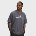 Under Armour Heavyweight U Logo Erkek Gri Bisiklet Yaka Tişört - XS