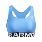 Under Armour Kadın HeatGear Authentics Medium Destekli Sütyen, Horizon Mavi / / Beyaz, XS