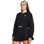 Under Armour Kadın rakip Terry büyük boy kırpılmış mürettebat boyun kazak, (001) Siyah/Beyaz, M