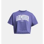 Under Armour Kadın SCRIPTED WM CROP Kısa Kollu Tişört Nefes Alabilir Kumaş ve Şık Tasarım - Mor-561