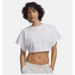 Under Armour Kadın Ua Cropped Script Kısa Kollu T-Shirt 6009677-100 - Beyaz-100