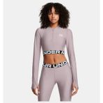 Under Armour Kadın Ua Heatgear Rib 1/4 Fermuarlı Uzun Kollu Tişört 1388692-015 - Gri-015 - XL