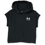 Under Armour Kız Çocuk Sweatshirt UA G Rival Try SS Cut Hdy Black - White YSM