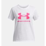 Under Armour Kız Çocuk Ua Big Logo T-Shirt 1389756-100 - 7 Yaş - Beyaz-100