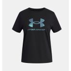Under Armour Kız Çocuk Ua Rival Shimmer Kısa Kollu T-Shirt 6004129-001 - 8 Yaş - Siyah-001