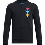 Under Armour Pjt Rck Boys LS FZ HD Q2 Erkek Çocuk Sweatshirt, Siyah, M