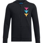 Under Armour Pjt Rck Boys LS FZ HD Q2 Erkek Çocuk Sweatshirt, Siyah, S