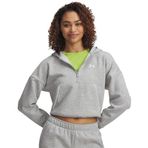Under Armour Rival Flc Piped HZ Hoodie Kadın Sweatshirt Mod Gray Light Heather / / White XL