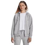 Under Armour Rival Fleece Kapüşonlu Fermuarlı Gri Kadın Sweatshirt