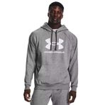 Under Armour Rival Fleece Logo Kapüşonlu Sweatshirt Gri