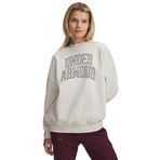Under Armour Rival Fleece Oversize Varsity Crew Beyaz Kadın Sweatshirt