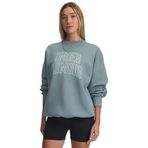 Under Armour Rival Fleece Oversize Varsity Crew Su Yeşili Kadın Sweatshirt