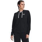 Under Armour Rival Terry FZ Hoodie Black White Kadın Sweatshirt