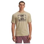 Under Armour UA ABC CAMO BOXED LOGO SS Erkek T-Shirt Field Khaki / / Timberwolf Taupe MD