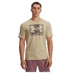 Under Armour UA ABC CAMO BOXED LOGO SS Erkek T-Shirt Field Khaki / / Timberwolf Taupe XL
