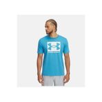 Under Armour Ua Abc Camo Boxed Logo Ss Erkek T-shirt, Mavi, S Beden