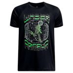 Under Armour UA B TECH GAME DAY SS Erkek Çocuk T-Shirt Black / / Cyber Green YXL