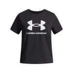 Under Armour UA BIG LOGO SS Kız Çocuk T-Shirt Black / / White YLG