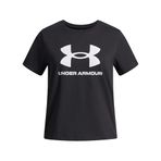 Under Armour UA BIG LOGO SS Kız Çocuk T-Shirt Black / / White YXS