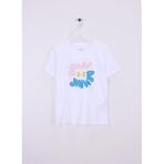 Under Armour UA Bubble Wordmark SS Kız Çocuk T-Shirt White/Prime Pink/Sonic Yellow YLG