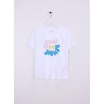 Under Armour UA Bubble Wordmark SS Kız Çocuk T-Shirt White/Prime Pink/Sonic Yellow YSM