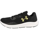 Under Armour UA Charged Pursuit 3 Erkek Koşu Ayakkabısı, Black / Black / Metallic Gold, 41 EU