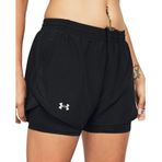 Under Armour UA Fly By 2-in-1 Shorts Kadın Şort, Siyah, S