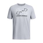 Under Armour UA GL FOUNDATION UPDATE SS Erkek T-Shirt Mod Gray Medium Heather / / Black SM
