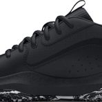 Under Armour UA GS Lockdown 7 Erkek Çocuk Basketbol Ayakkabısı Black/Black/Metallic Silver 38