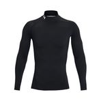 Under Armour UA HG Armour Comp Mock LS Erkek Uzun Kollu T-Shirt Black / / White SM