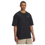Under Armour UA HWT WOVEN LABEL SS Erkek T-Shirt Black / / Black SM
