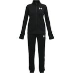 Under Armour UA Knit Track Suit Kız Çocuk Eşofman Takımı Black/White/White YXS
