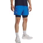 Under Armour UA LAUNCH 5 2-IN-1 SHORTS Erkek Şort Blue Atlantis/Washed Navy/Reflective SM