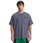 Under Armour UA M HWT Hoops Courtside SS Erkek T-shirt, Gri, M