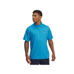 Under Armour UA Matchplay Printed Polo Erkek Polo T-shirt, Mavi, S