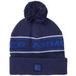 Under Armour UA Mens Halftime Pom Beanie Midnight Navy Steel Royal Venom Red Erkek Bere