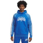 Under Armour UA Rival Flc CB Hood Erkek Sweatshirt Blue Atlantis / / White LG
