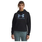 Under Armour UA Rival Flc Shimmer Hdy Kadın Sweatshirt Black / / Iridescent XS